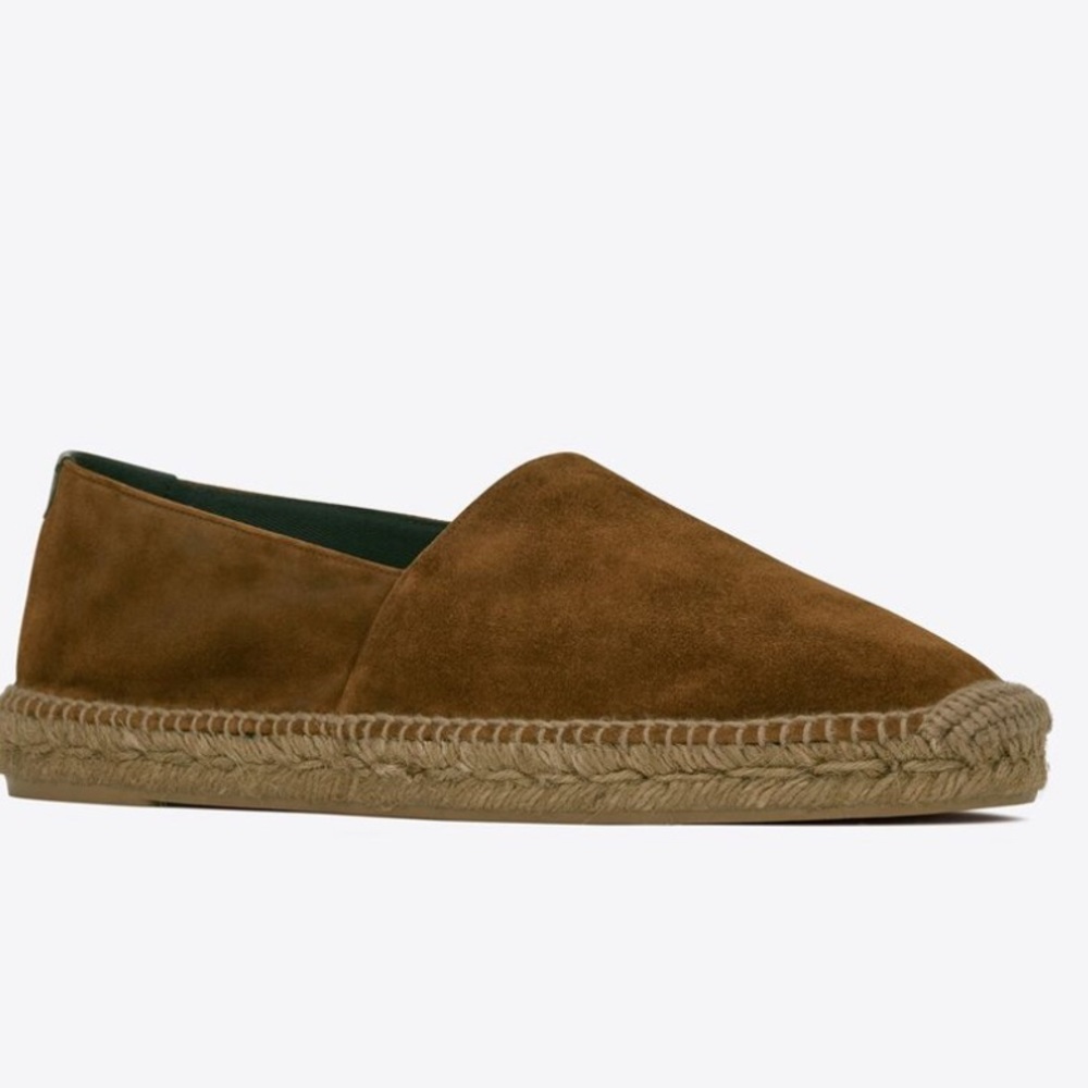 Saint Laurent suede espadrilles brown tan 37